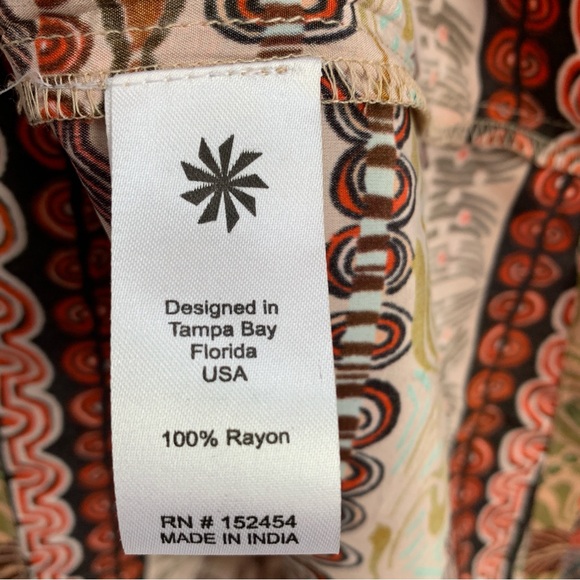 Karyn Seo Woven Mona XL Western Boho Blouse Top Long Sleeve Tassle Rayon NWT - Picture 8 of 11